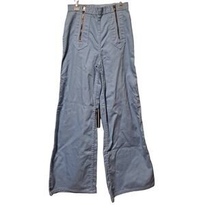 94. Vintage bell bottoms; junior; XS; 0-2; baby blue, 1970s